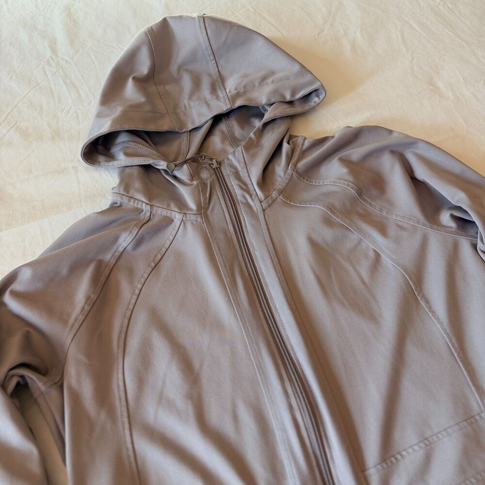RBX Active Womens Full Zip Hooded Athletic Jacket Grey/Lilac Size Large